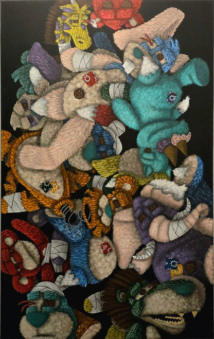 Noa aka A Bunch of Stuff original painting by Brandon Powell, ArtxBe